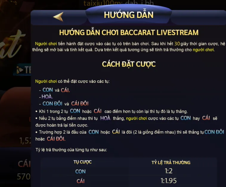 Trải Nghiệm Baccarat Livestream Tại SunWin Với Tỷ Lệ Hoàn Trả Cực Cao
