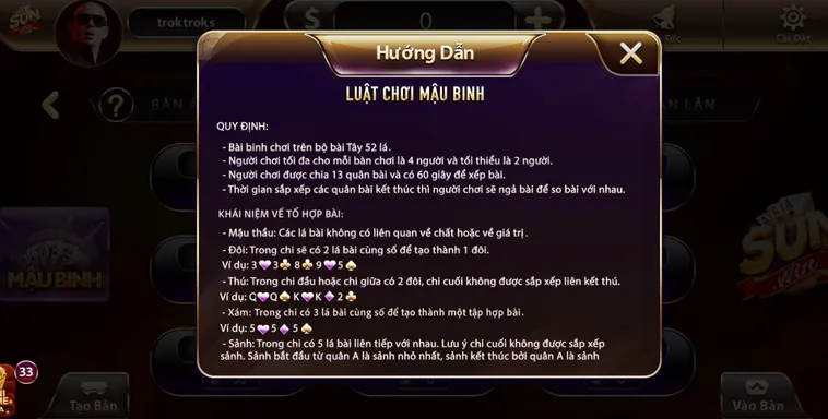 Hướng Dẫn Chơi Mậu Binh Tại SunWin Nhận Ngay Thưởng Lớn Cho Người Mới